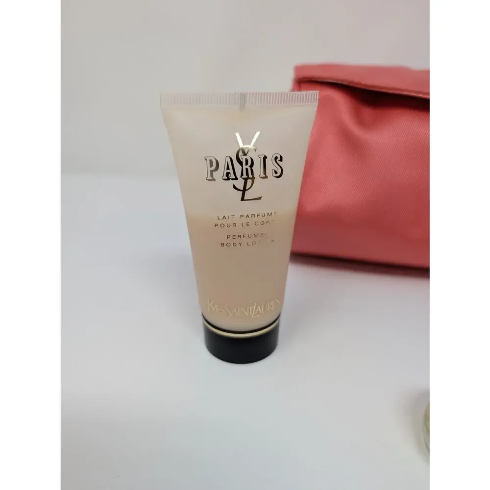 Vintage YSL Yves Saint Laurent Paris Make-Up‎ Pouch Peach Dead-Stock NEW Nylon